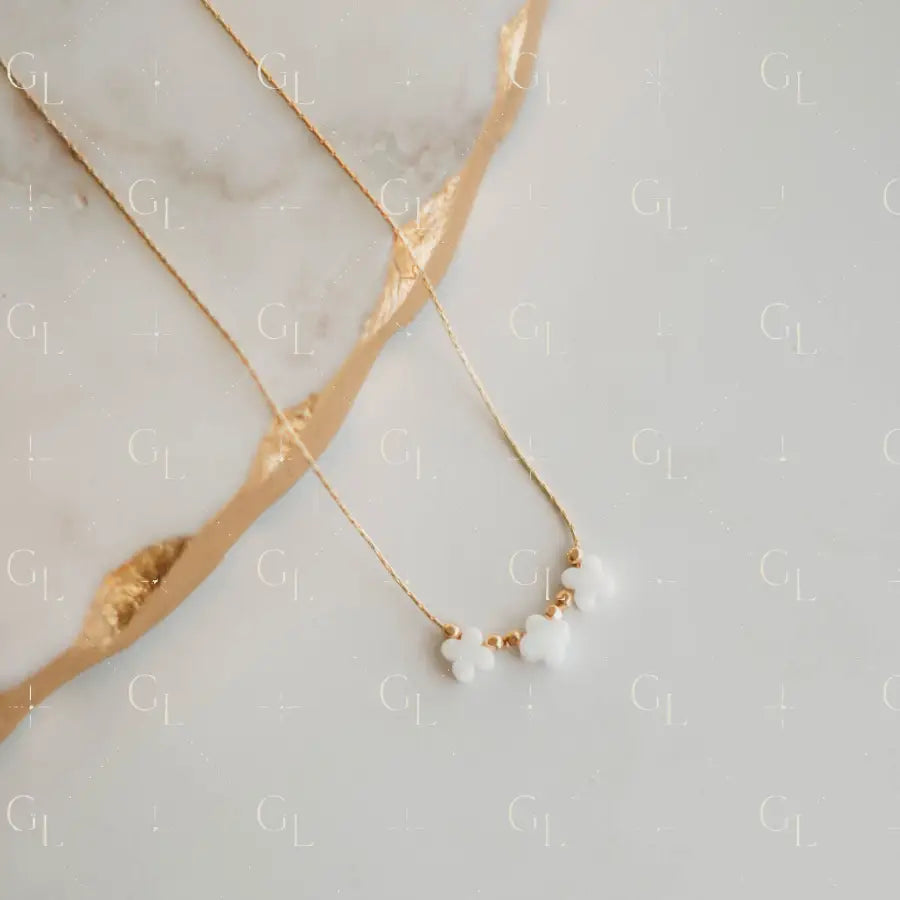 Lucky Necklace- 14k Gold Fill/ Sterling Silver - Opalite Collection