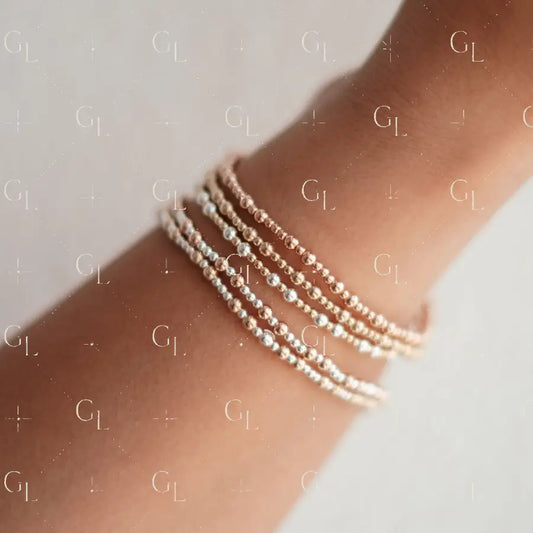 Madison 14k Gold Fill + Sterling Silver Bracelet - 6.25 inches / 2.5 mm