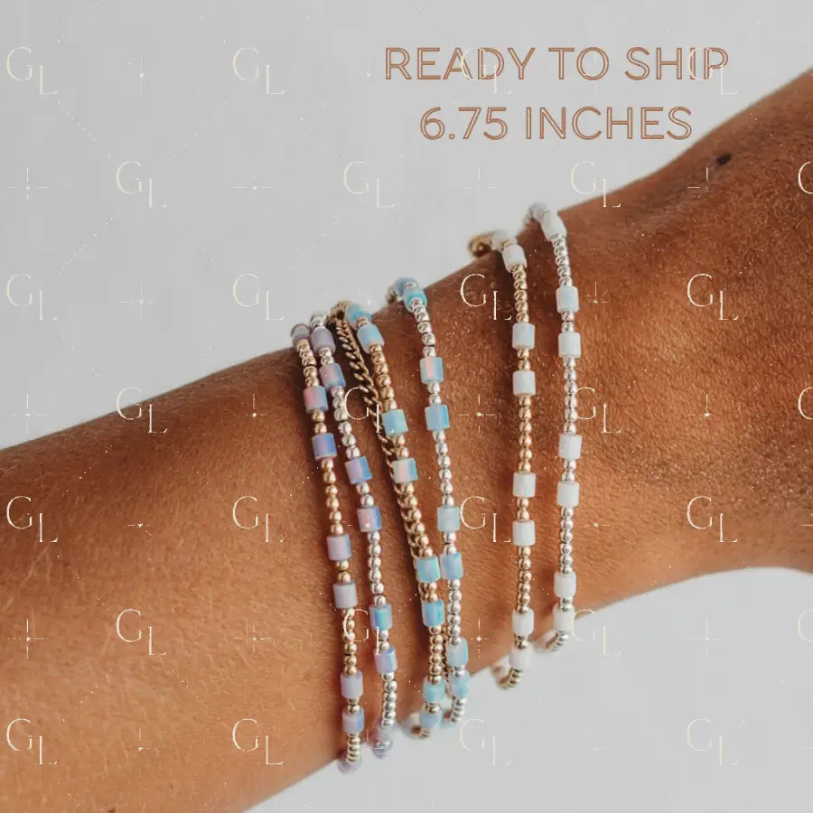 Maisie Opal Gold Fill and Sterling Silver Bracelet READY TO SHIP