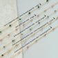 Malachite Aquamarine Moonstone Pink Opal Tourmaline Cube Gemstone Permanent Jewelry Chain READY TO SHIP
