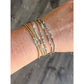 Morse Code Kyanite Gemstone 14k Gold Fill Sterling Silver or Stainless Steel Bracelet