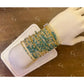 Morse Code Turquoise Gemstone 14k Gold Fill Sterling Silver or Stainless Steel Bracelet