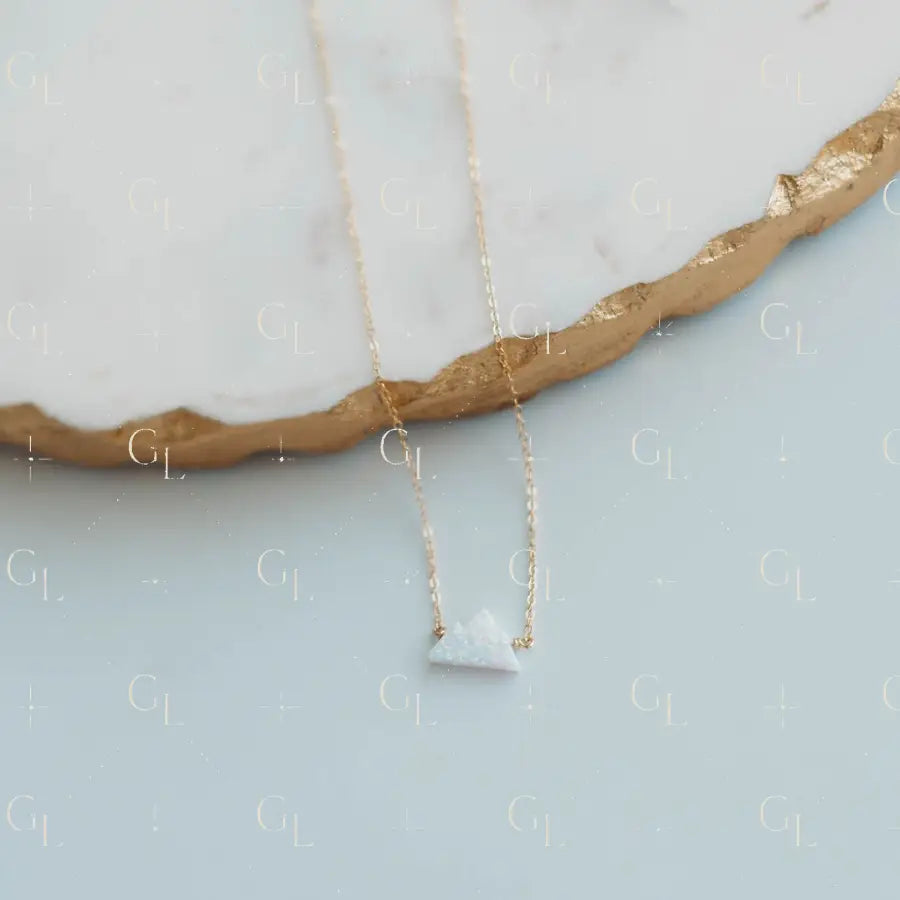 Mountain Girl Necklace- 14k Gold Fill/ Sterling Silver - Opalite Collection