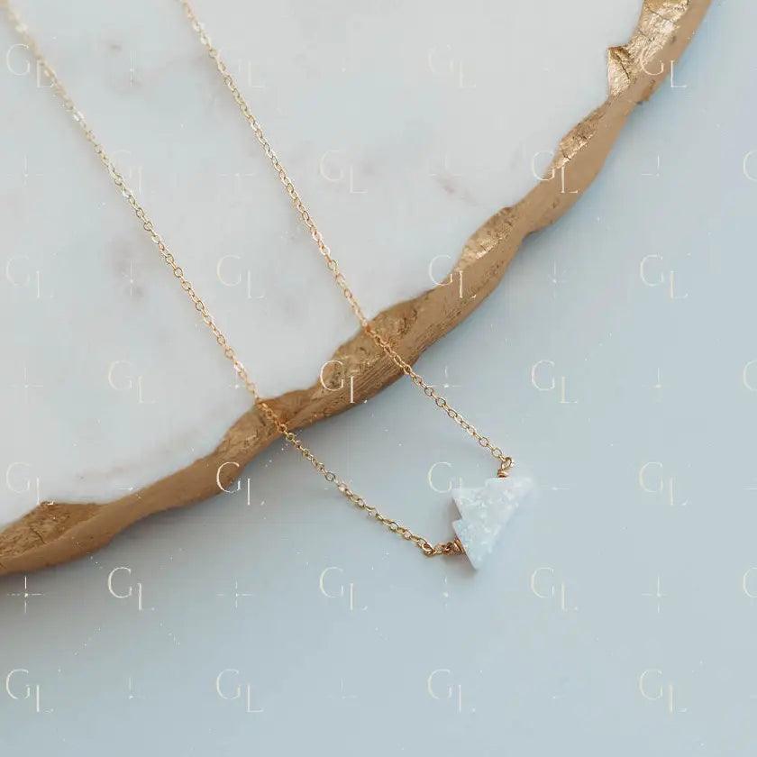 Mountain Girl Necklace- 14k Gold Fill/ Sterling Silver - Opalite Collection