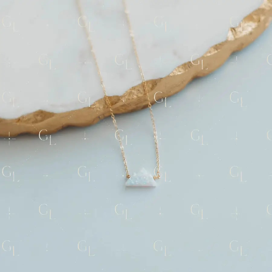 Mountain Girl Necklace- 14k Gold Fill/ Sterling Silver - Opalite Collection