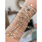 NEW! Beaded Permanent Jewelry Bangle - 14k Gold Fill Sterling Silver Mixed Metal