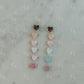 NEW COLORS! Opal + Pearl HEART Connectors