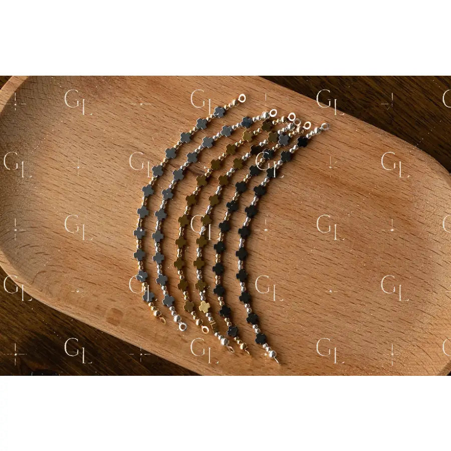 half beaded for permanent jewelry 