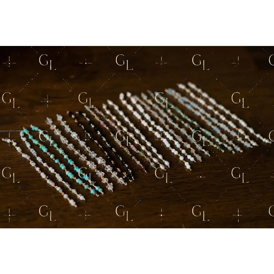 Set of hair accessories on a wooden surface