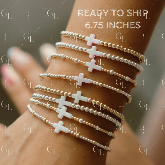 Opal Cross Bracelet-READY TO SHIP