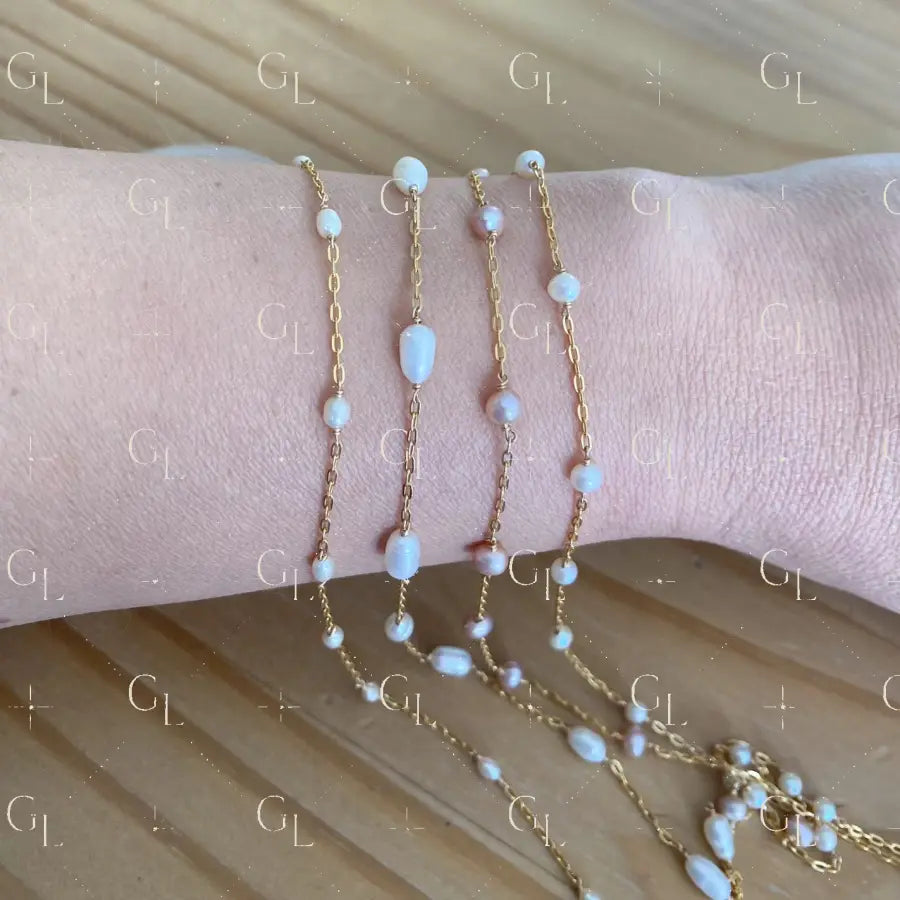 Pearl Satellite Permanent Jewelry Chain PREORDER (3 feet)