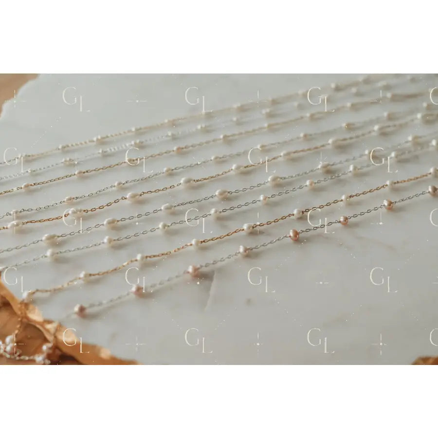 Pearl Satellite Permanent Jewelry Chain PREORDER (3 feet)
