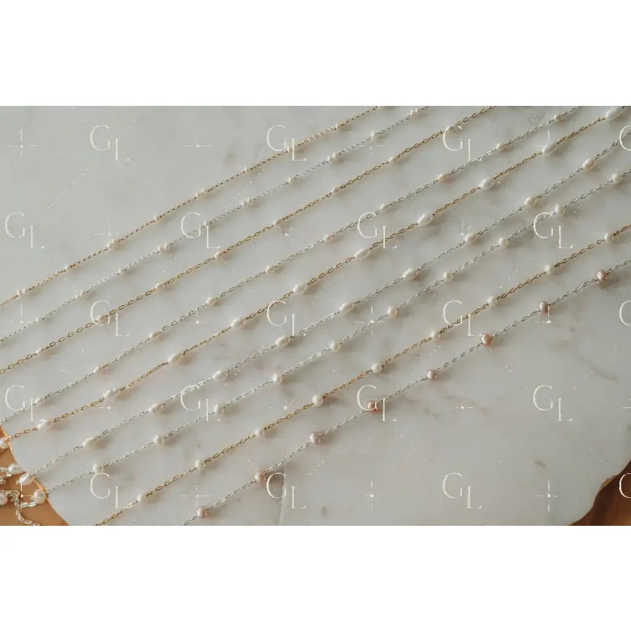Pearl Satellite Permanent Jewelry Chain PREORDER (3 feet)
