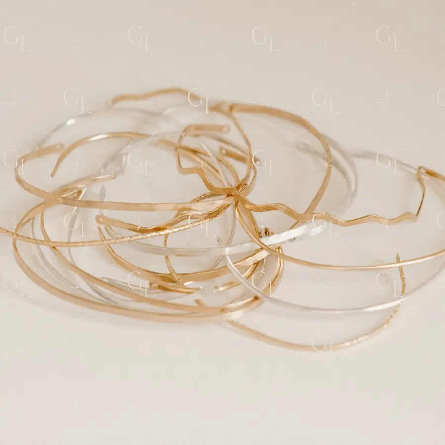 Permanent Jewelry Bangle - Gold Fill Sterling Silver Rose Gold Fill