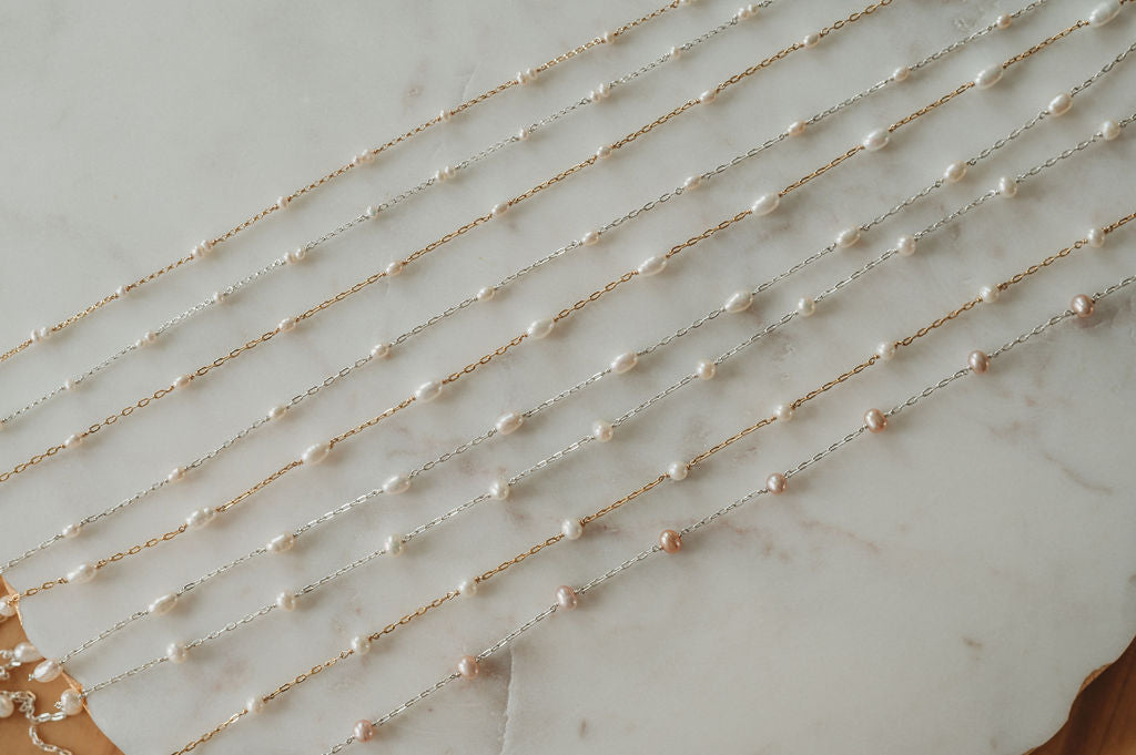 Pearl Satellite Permanent Jewelry Chain PREORDER (3 feet)