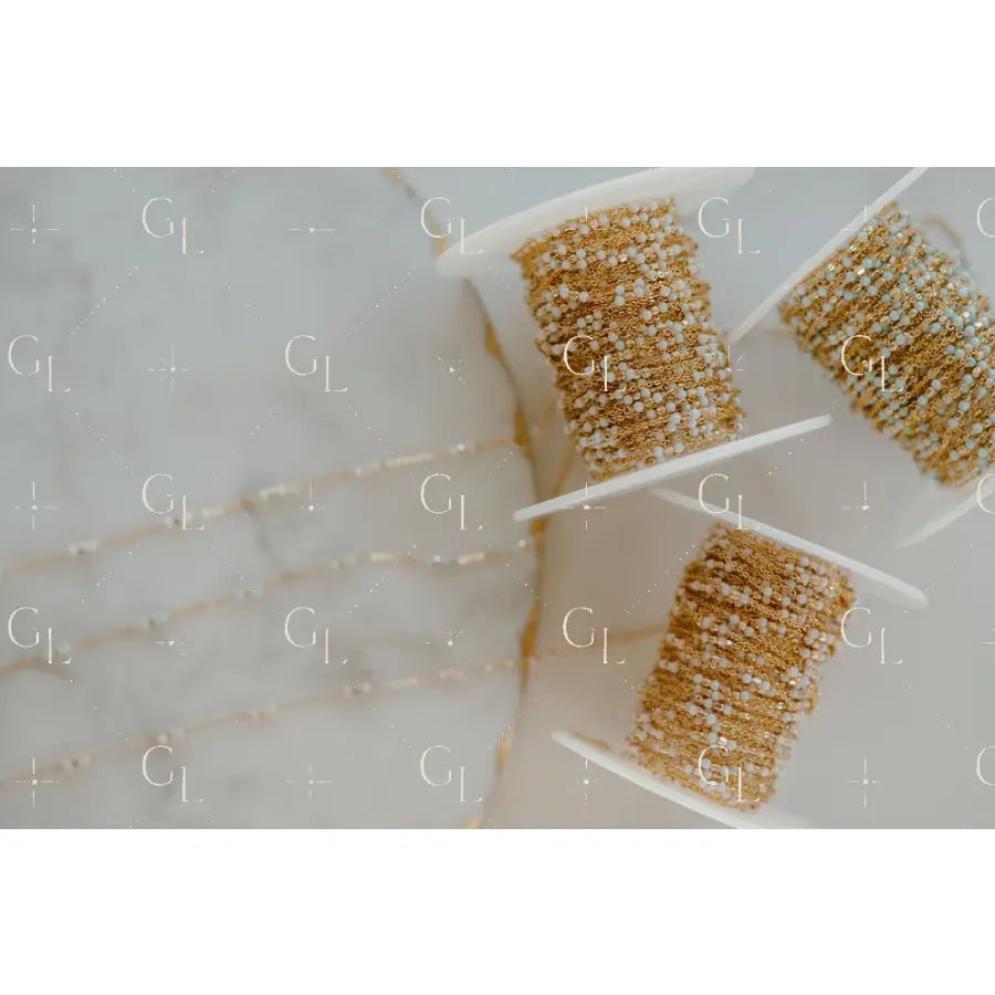 PREORDER *NEW* Tiny Opal Satellite Permanent Jewelry Chain (3 feet)