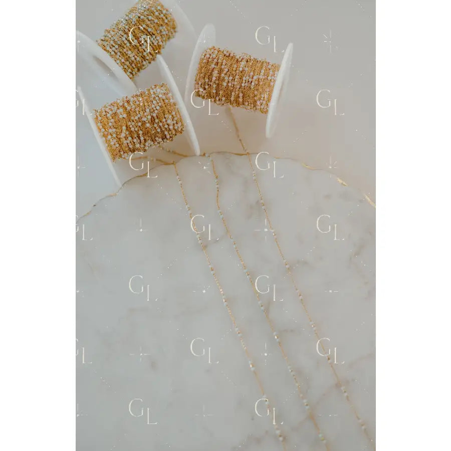 PREORDER *NEW* Tiny Opal Satellite Permanent Jewelry Chain (3 feet)