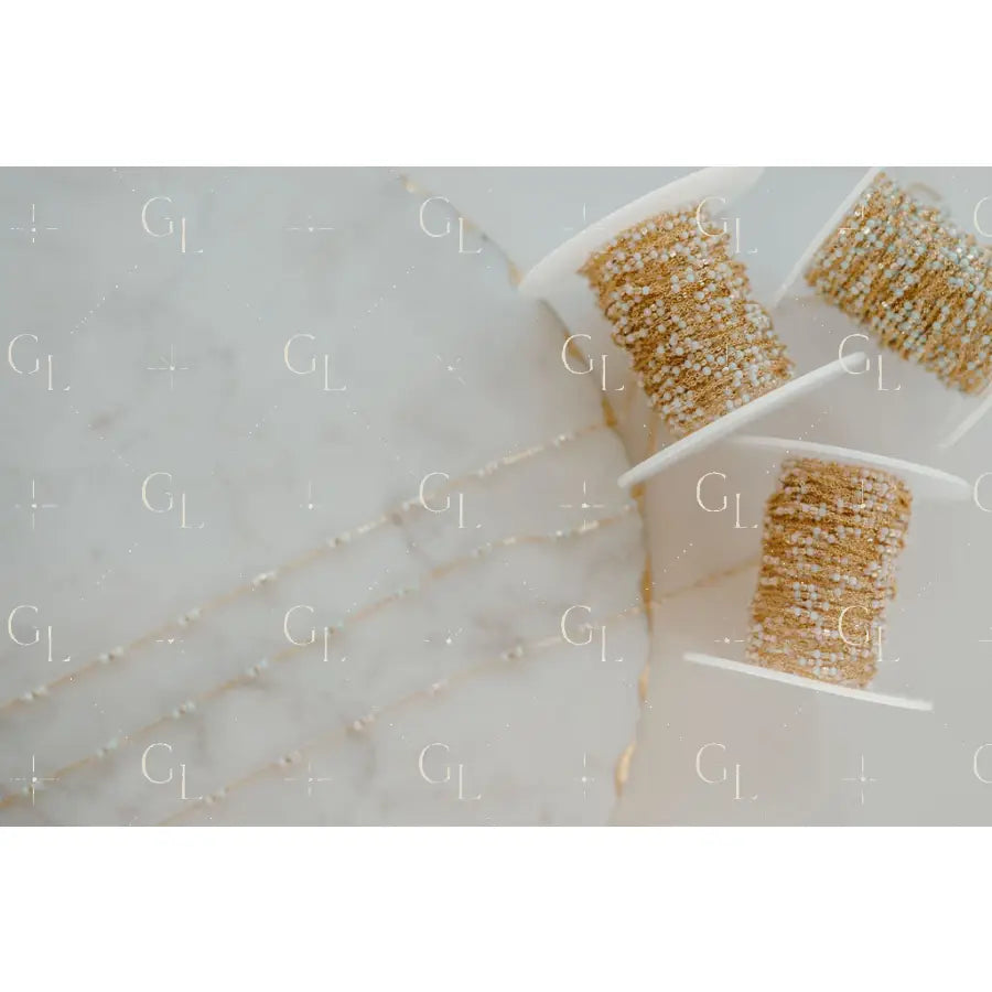 PREORDER *NEW* Tiny Opal Satellite Permanent Jewelry Chain (3 feet)
