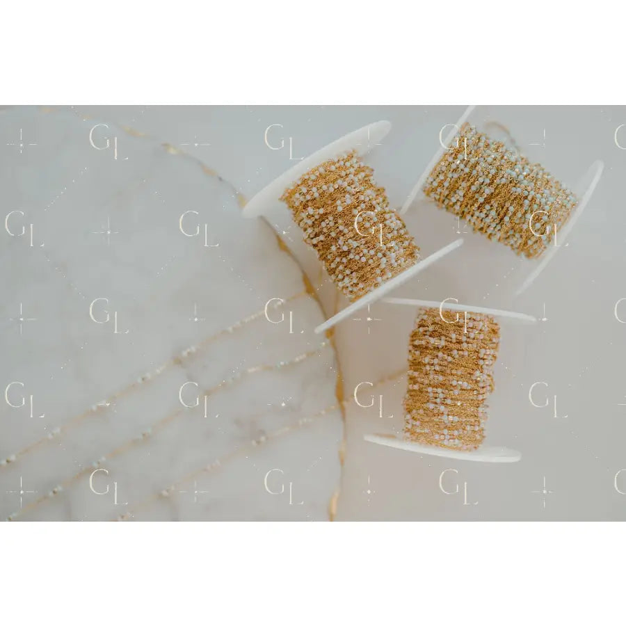 PREORDER *NEW* Tiny Opal Satellite Permanent Jewelry Chain (3 feet)