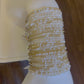Morse Code Pearl Gemstone 14k Gold Fill, Sterling Silver or Stainless Steel Bracelet