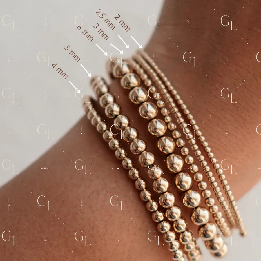 Simply Beaded 14k Gold Fill Bracelet - 6.5 inches / 2 mm