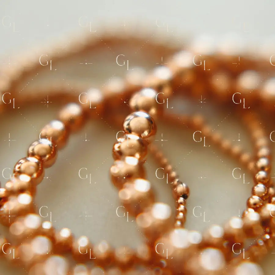 Simply Beaded 14k Rose Gold Fill Bracelet - 6.25 inches / 2 mm