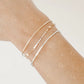 Skinny Engravable Bar Gold Fill + Sterling Silver Connectors