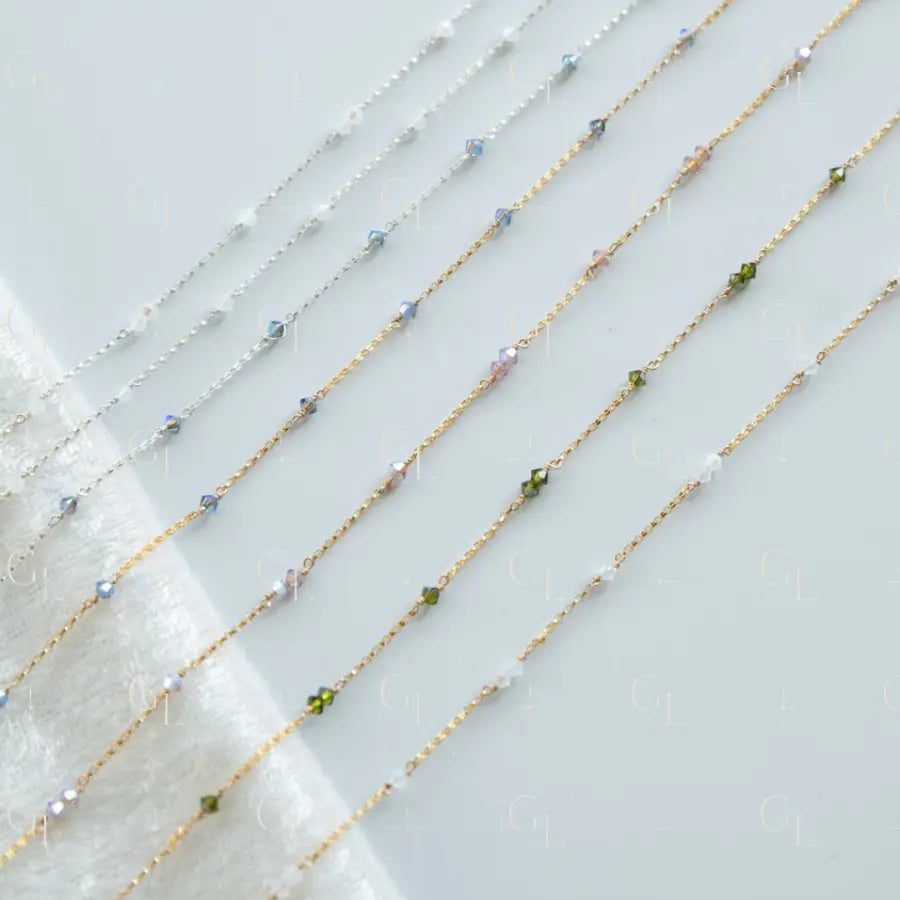 Swarovski Crystal Permanent Jewelry Chain- READY TO SHIP