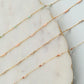 Tiny Gems- Peach Moonstone Goldstone Pink Opal Turquoise Gemstone Permanent Jewelry Chain READY TO SHIP