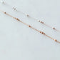 Triple Single Faceted Satellite Mixed Metal Permanent Jewelry Chain -PREORDER