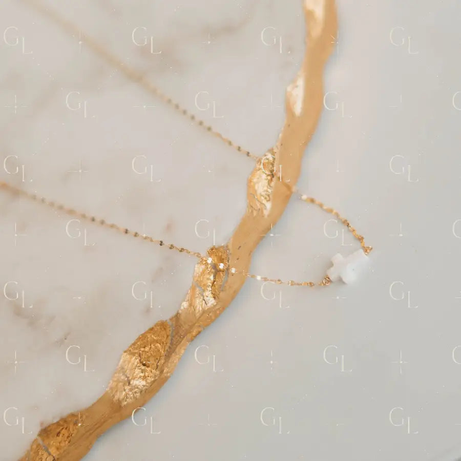 Trust Necklace- 14k Gold Fill/ Sterling Silver - Opalite Collection
