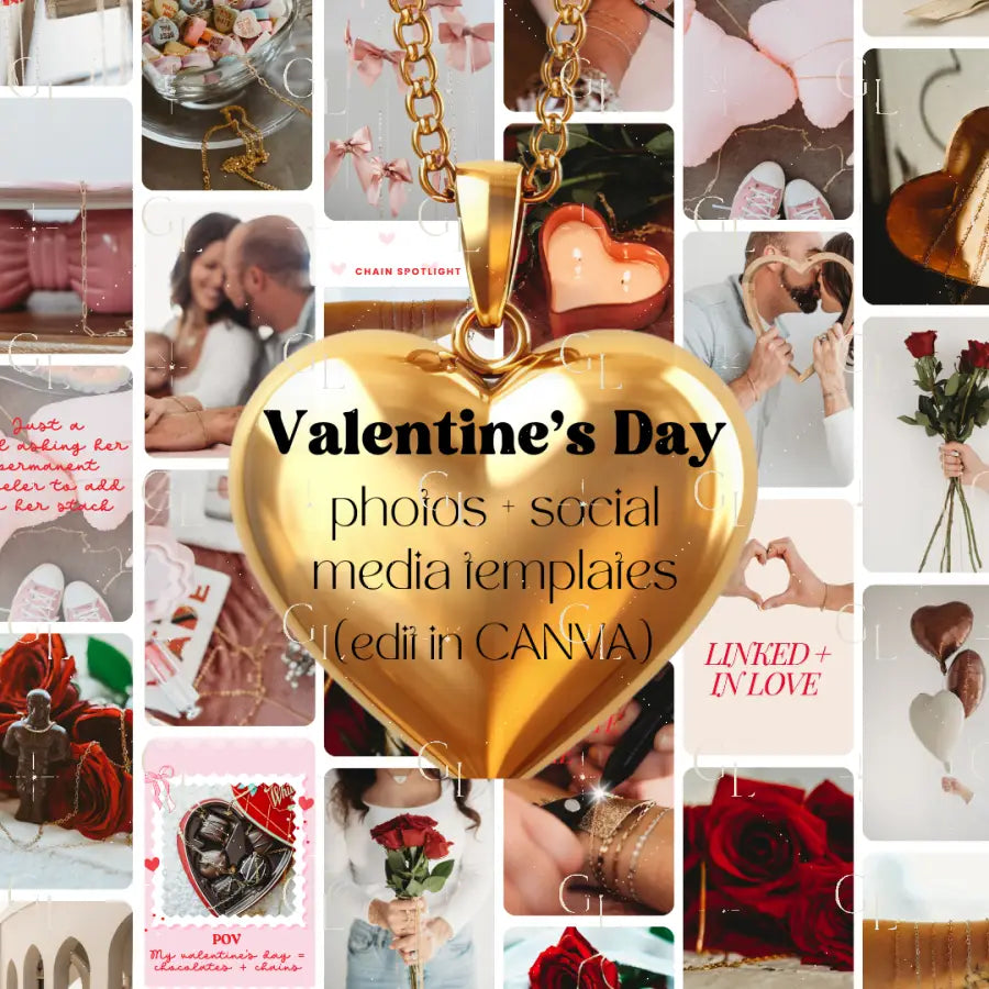Valentine’s Day Photos and Editable Social Media Templates
