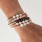 Vibe - Letter Gold Beaded Bracelet- WHOLESALE